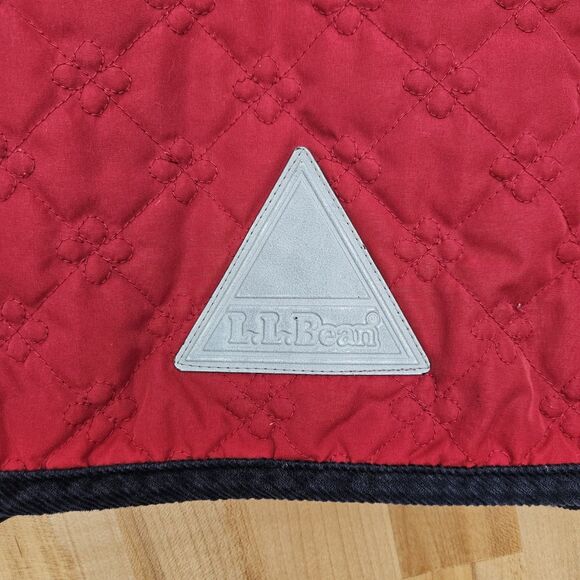 Vintage Girls Quilted LL Bean Jacket Size 8 Chore Barn Outdoors Corduroy Trim - Picture 6 of 9